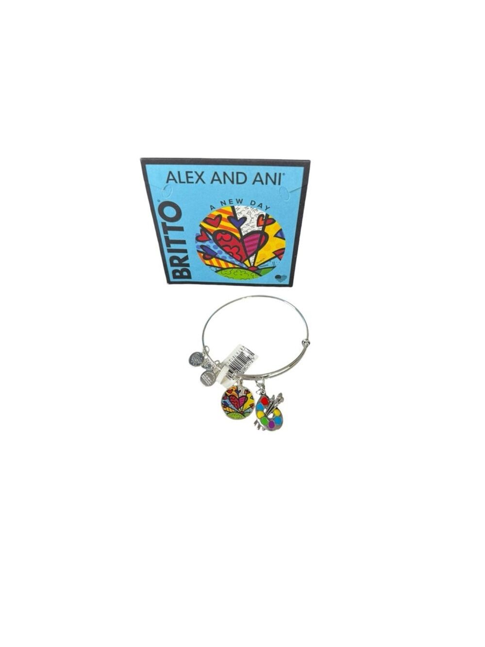 Women's Alex and Ani Britto Charm Bracelet One Size Silver Multicolor
